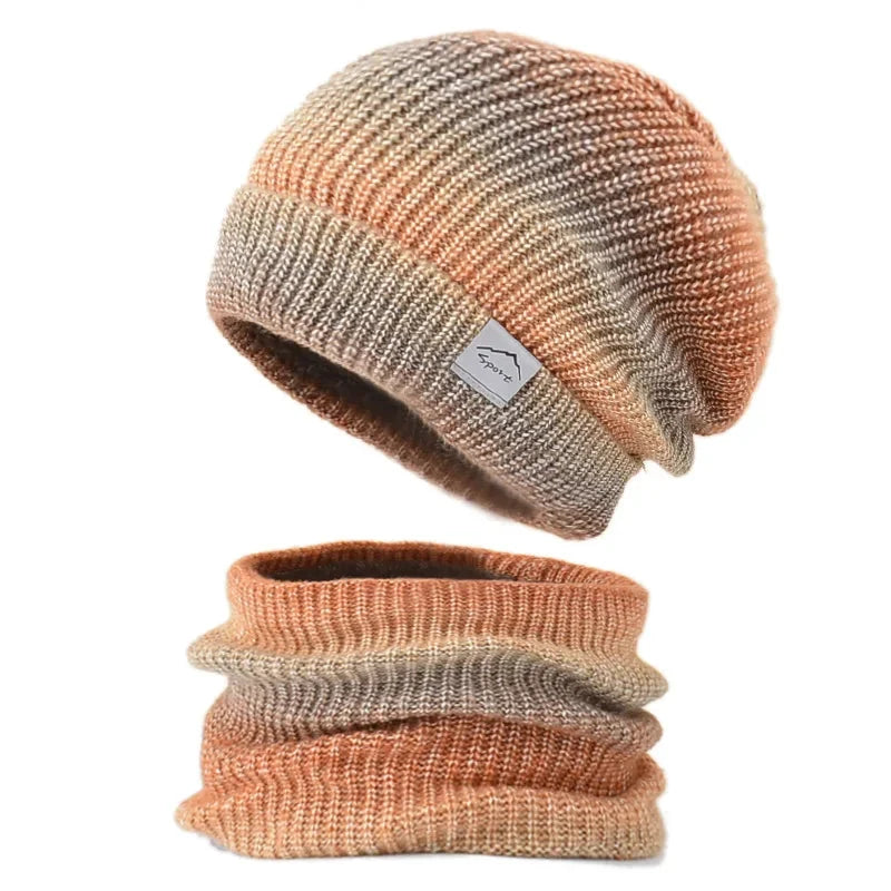 Ensemble femme composé d’un bonnet et tour de cou