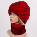 Ensemble pour femme bonnet avec écharpe