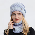 Ensemble pour femme bonnet et tour de cou