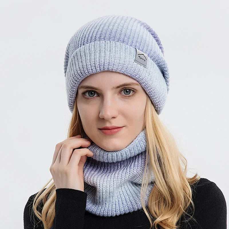 Ensemble pour femme bonnet et tour de cou