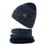 Ensemble tricot homme avec bonnet et snood