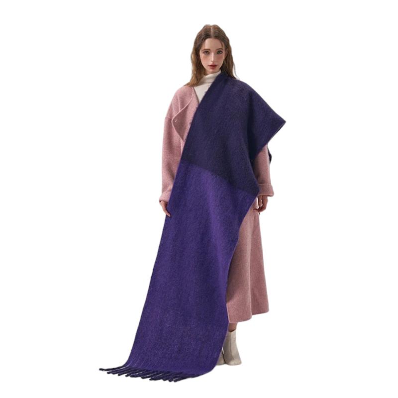 Épaisse écharpe femme au format plaid