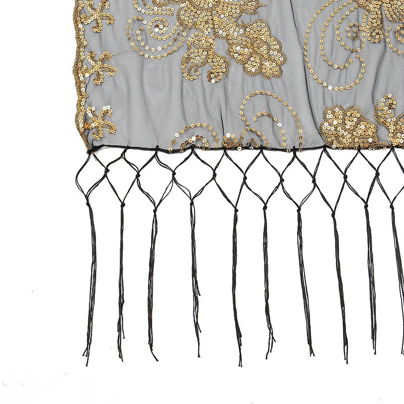 Étole avec sequins et paillettes