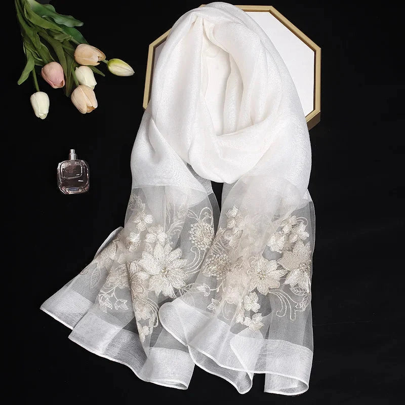 Étole blanche pour mariage