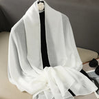 Étole blanche style châle