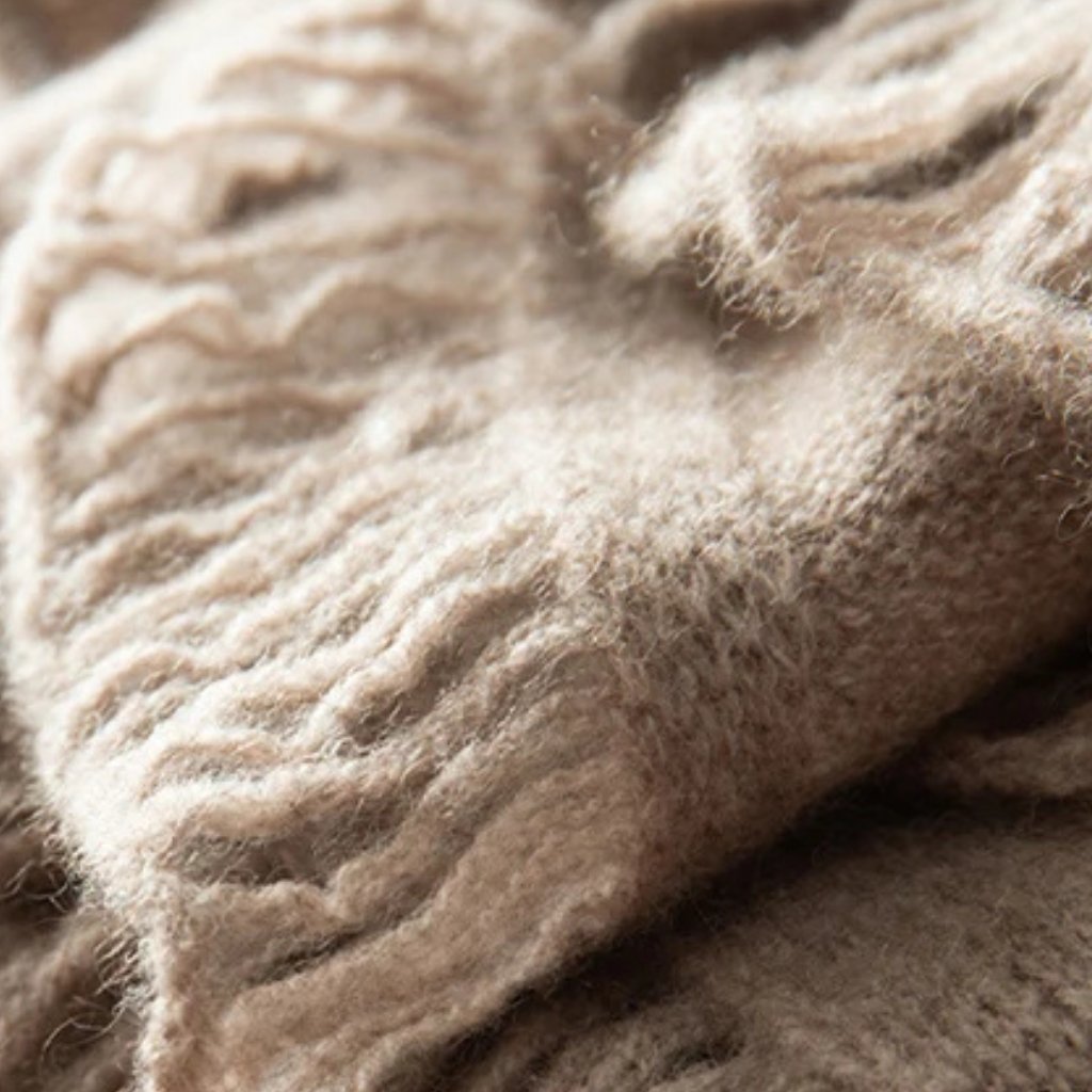 Étole couleur camel en cachemire