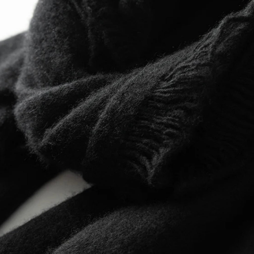 Étole couleur noire en cachemire