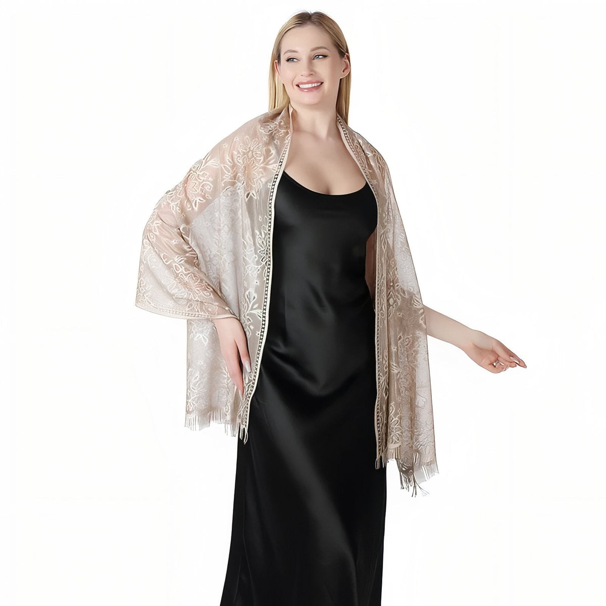 Étole de soirée pour tenue féminine