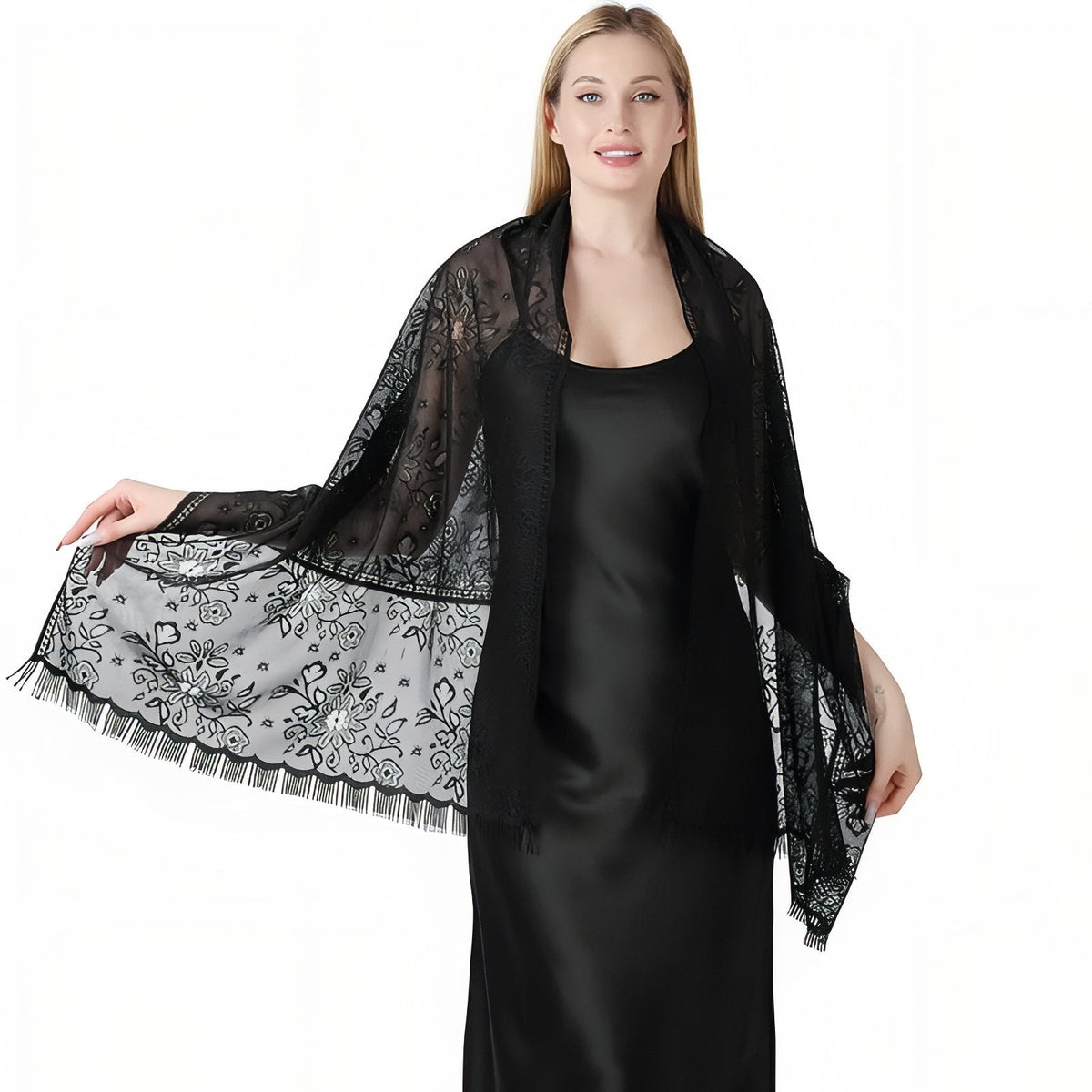 Étole élégante de soirée femme