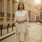 Étole en cachemire beige