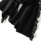 Étole en cachemire de couleur noire