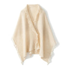Étole en cachemire de teinte beige