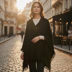 Étole en cachemire noir