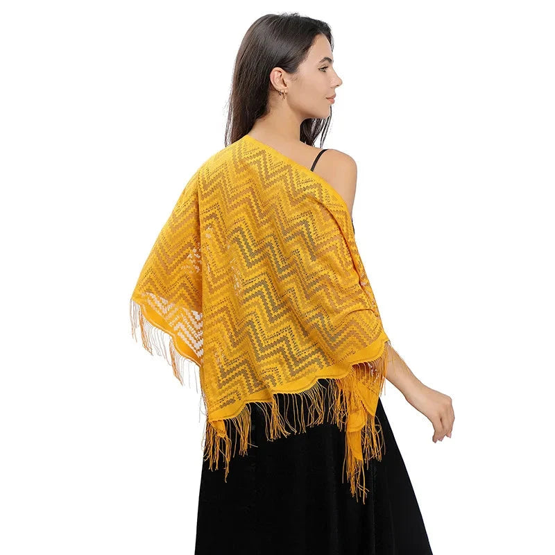 Étole en dentelle au crochet