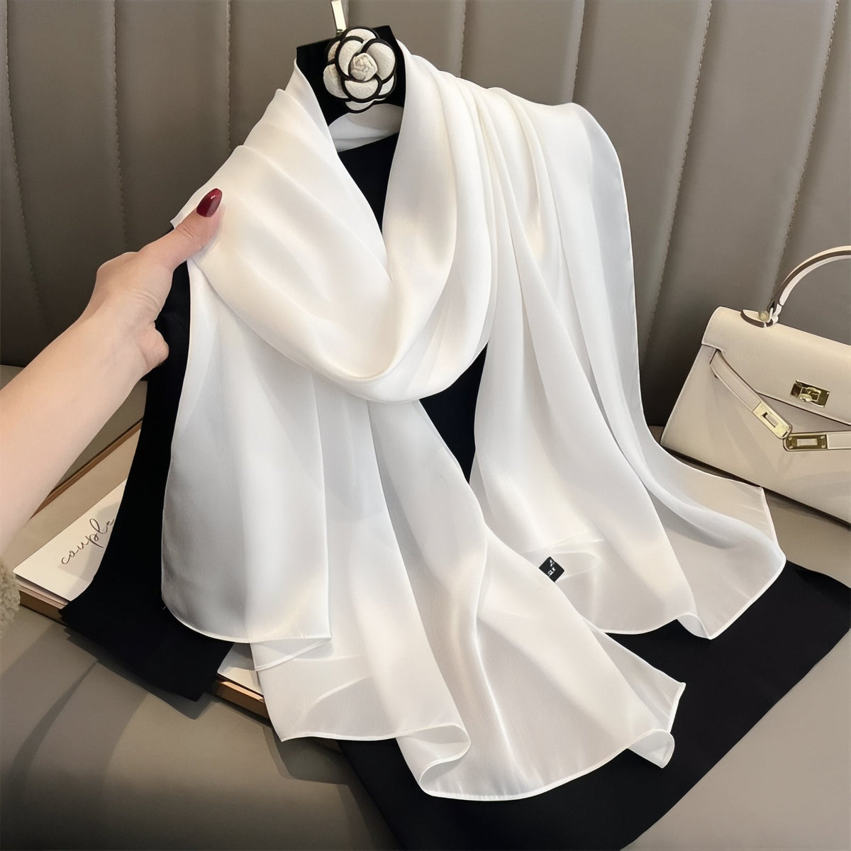 Étole en tissu mousseline pour mariage