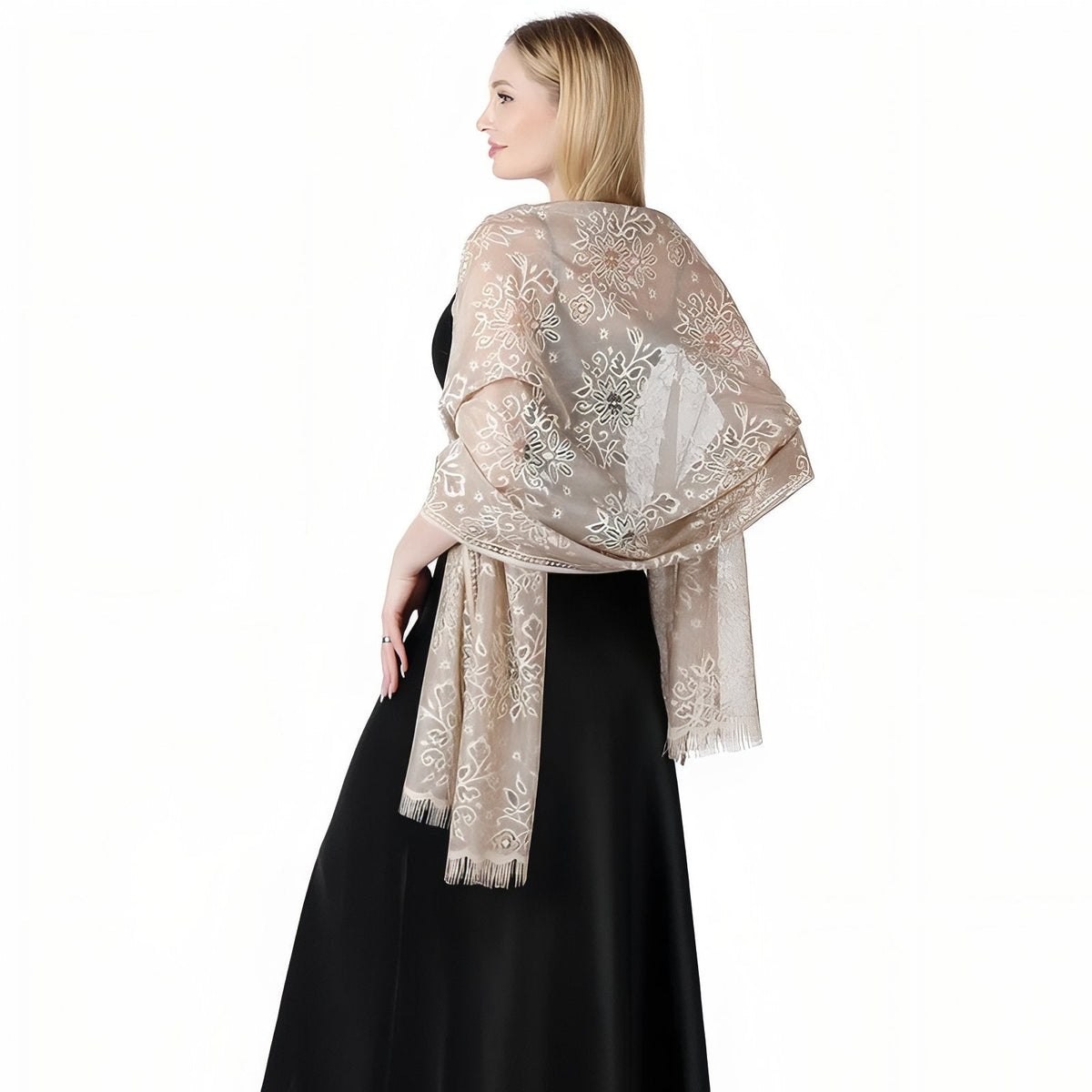Étole pour soirée au style féminin