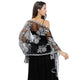 Black with Silver Embroidery