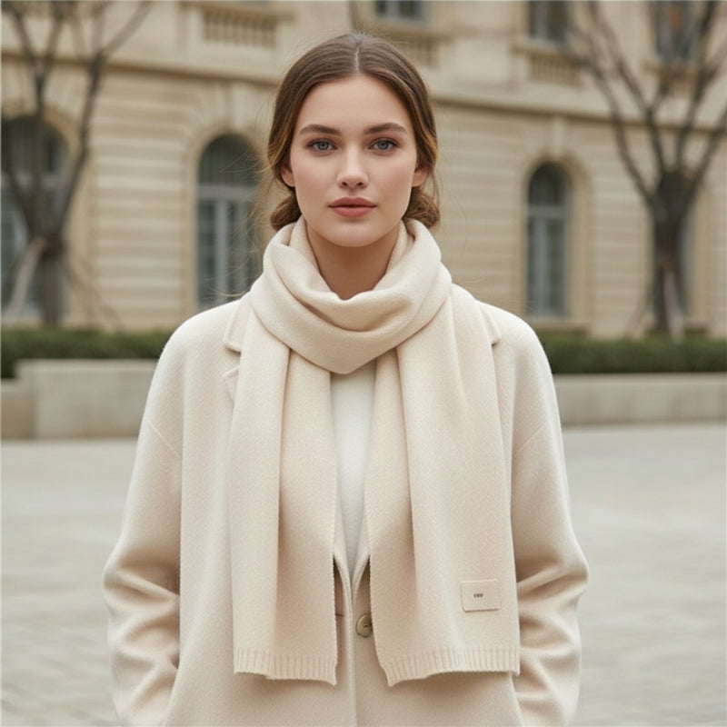 Fine écharpe femme de couleur unie