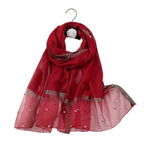 Foulard à détails perlés
