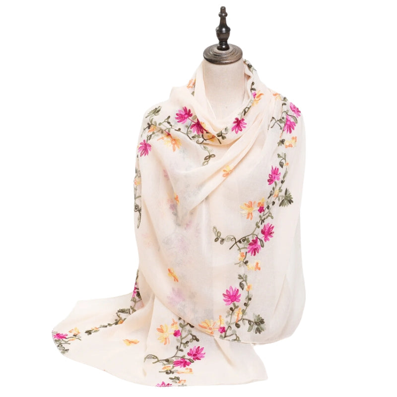 Foulard à fleurs pour femme