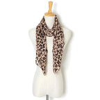 Foulard à motif léopard marron