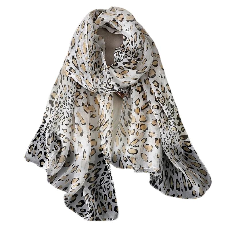 Foulard à motif léopard multicolore