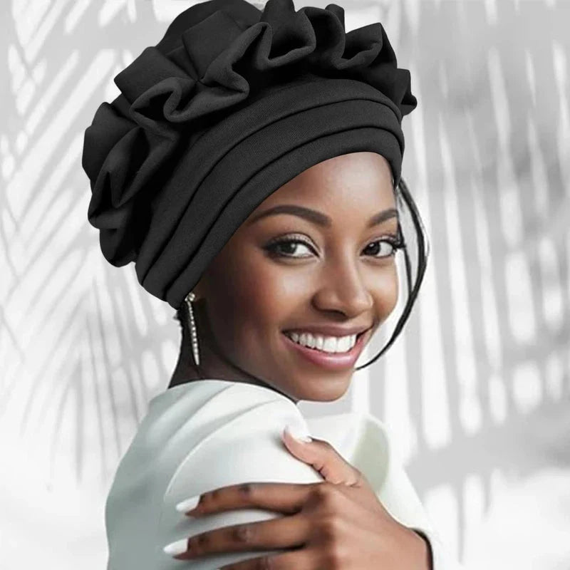 Foulard africain façon chapeau