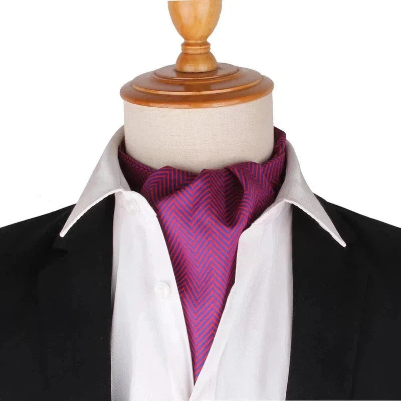 Foulard ascot avec motifs