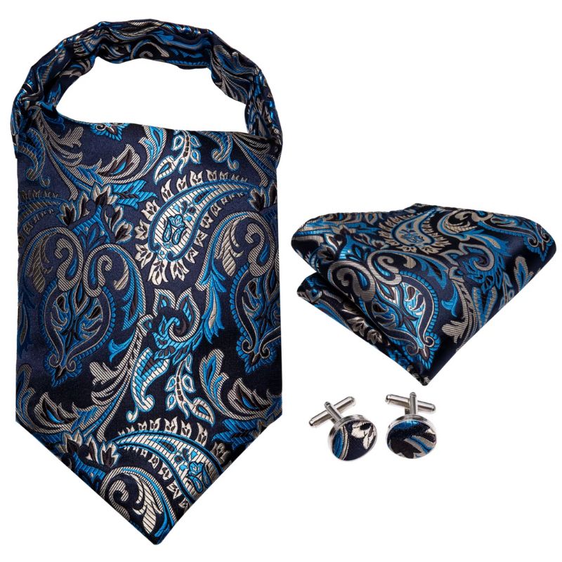 Foulard ascot de soie pour homme