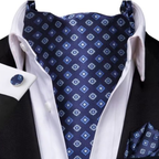 Foulard ascot en soie pour homme