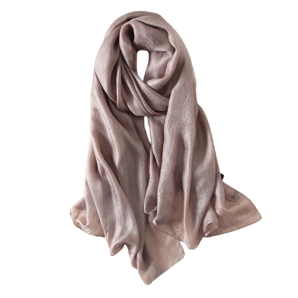 Foulard au fini satiné de format long