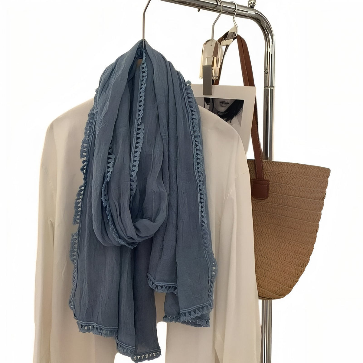 Foulard au rendu froissé