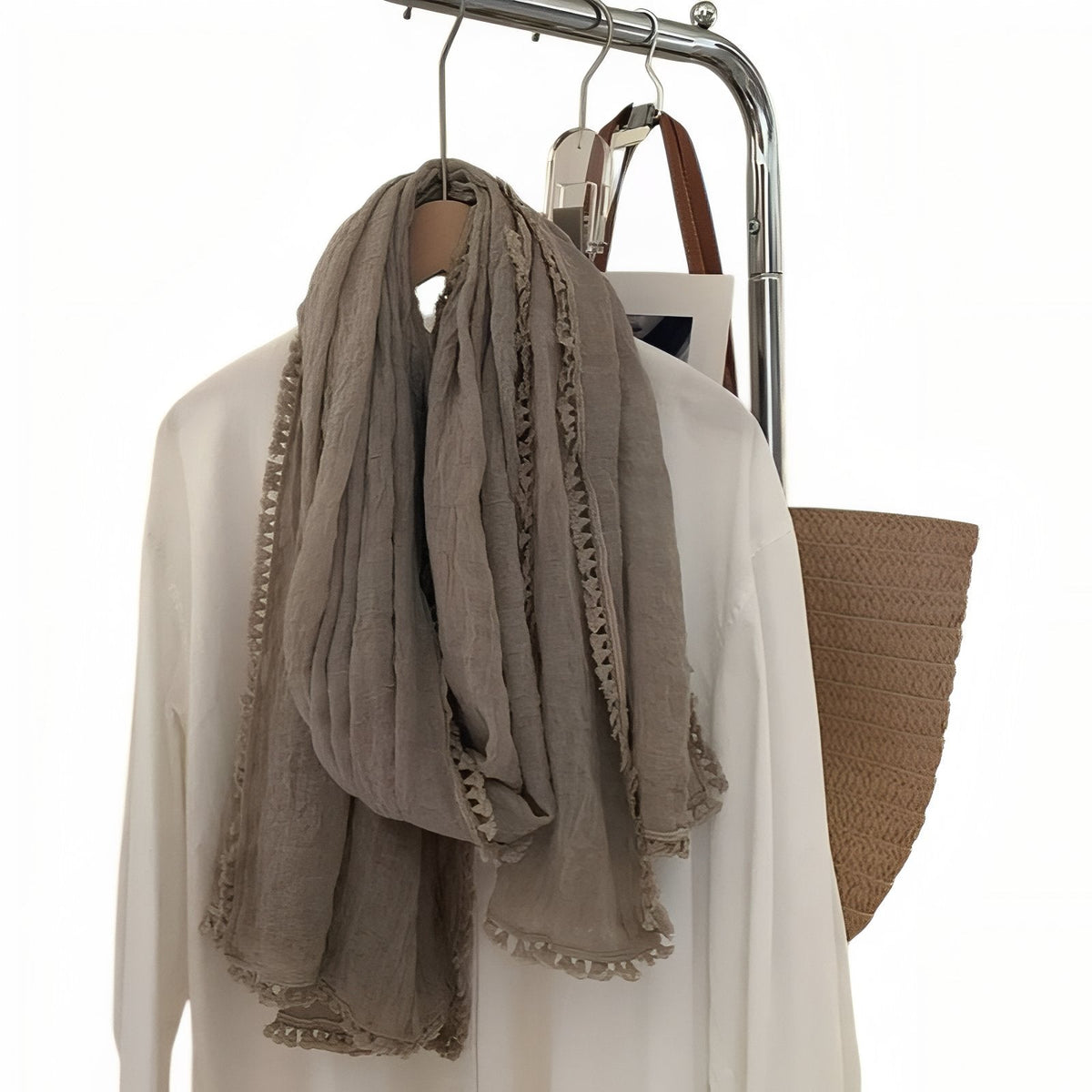Foulard avec effet froissé
