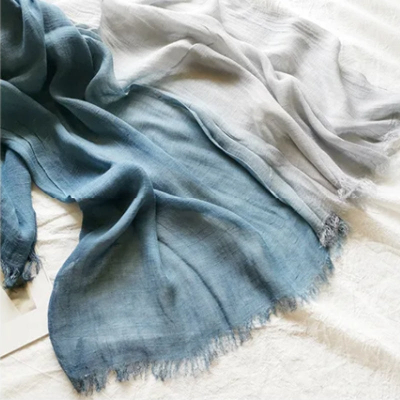 Foulard chèche bleu masculin