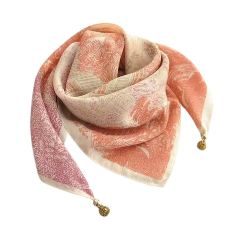Foulard chèche embelli de breloques