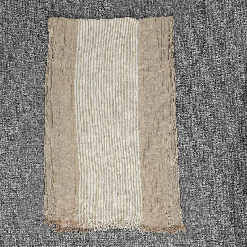 Foulard chèche en coton froissé