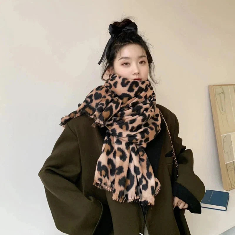 Foulard chèche femme léopard