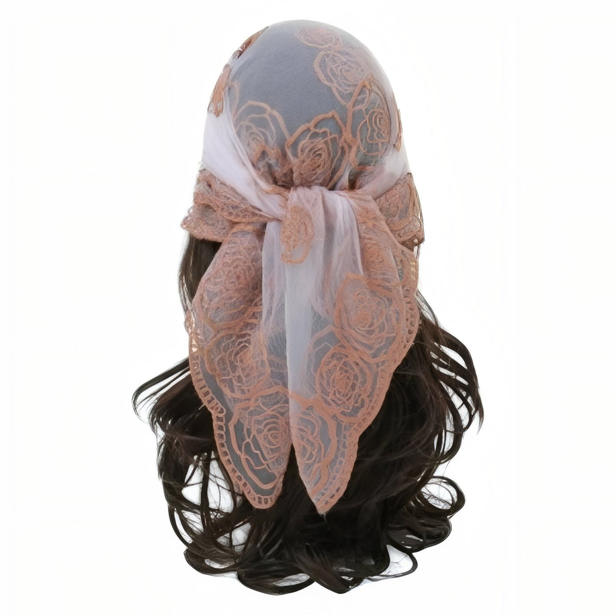 Foulard cheveux avec dentelle