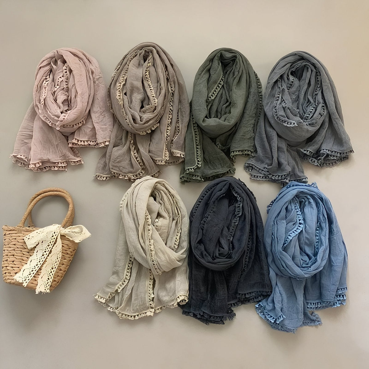 Foulard d’aspect froissé