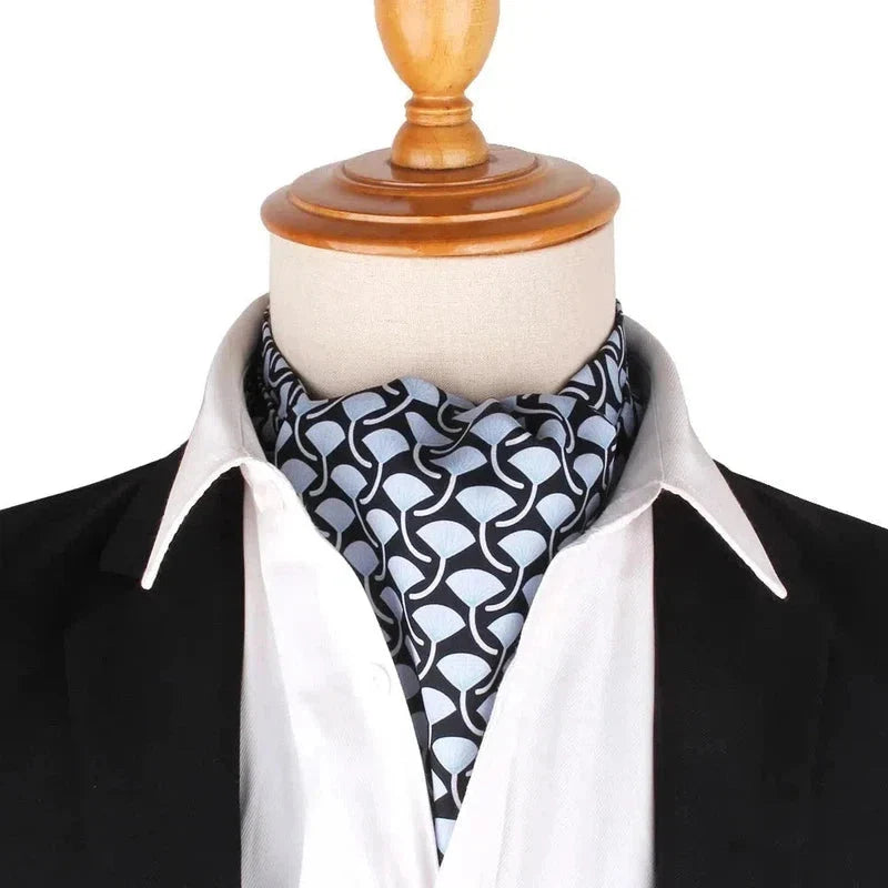 Foulard de cou ascot à motifs