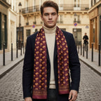 Foulard de cou masculin en soie