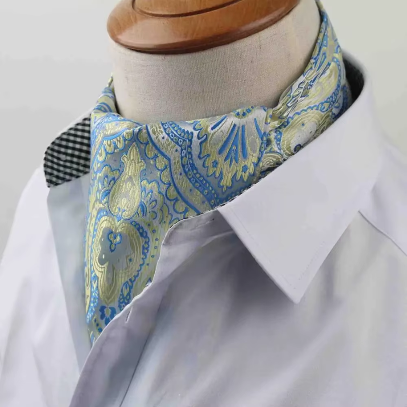 Foulard de cou masculin façon ascot