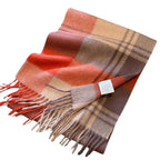 Foulard de laine à carreaux pour femme