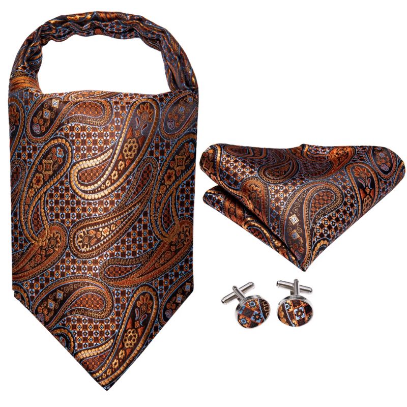 Foulard de soie homme façon ascot