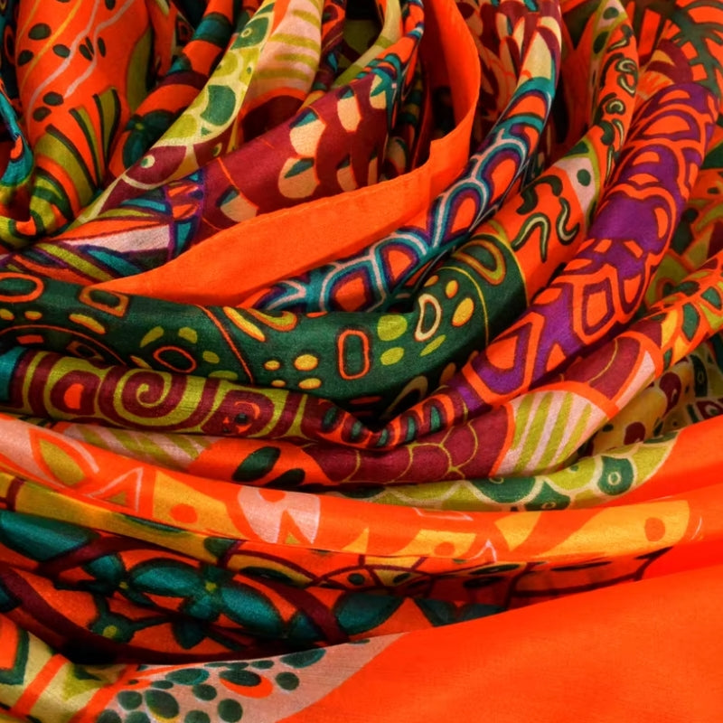 Foulard de soie orange