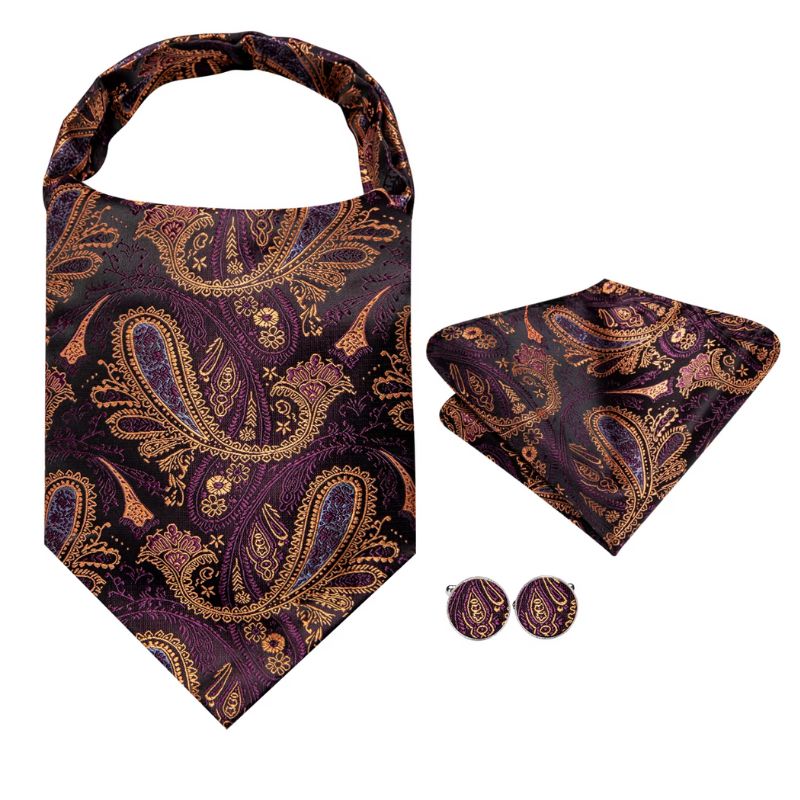 Foulard de type ascot masculin en soie