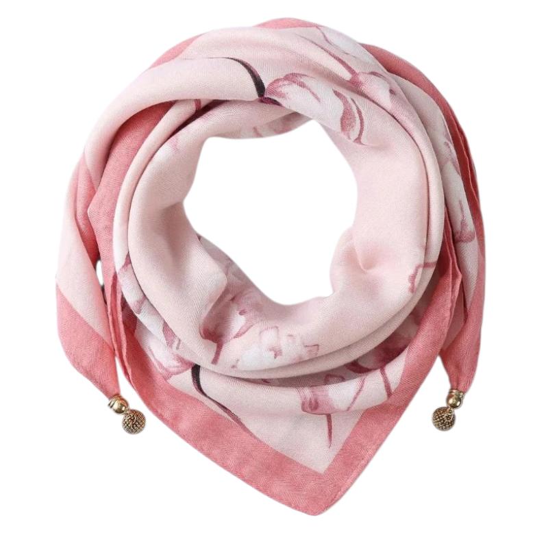 Foulard de type chèche avec breloques