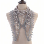 Foulard dentelle à coupe triangulaire
