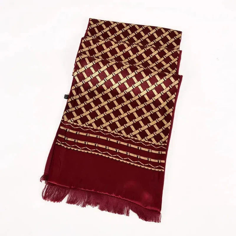 Foulard écharpe de soie pour homme