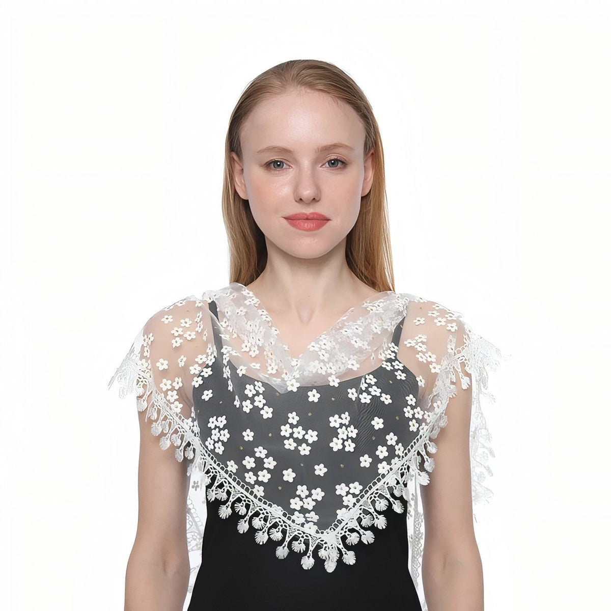 Foulard en dentelle de forme triangulaire